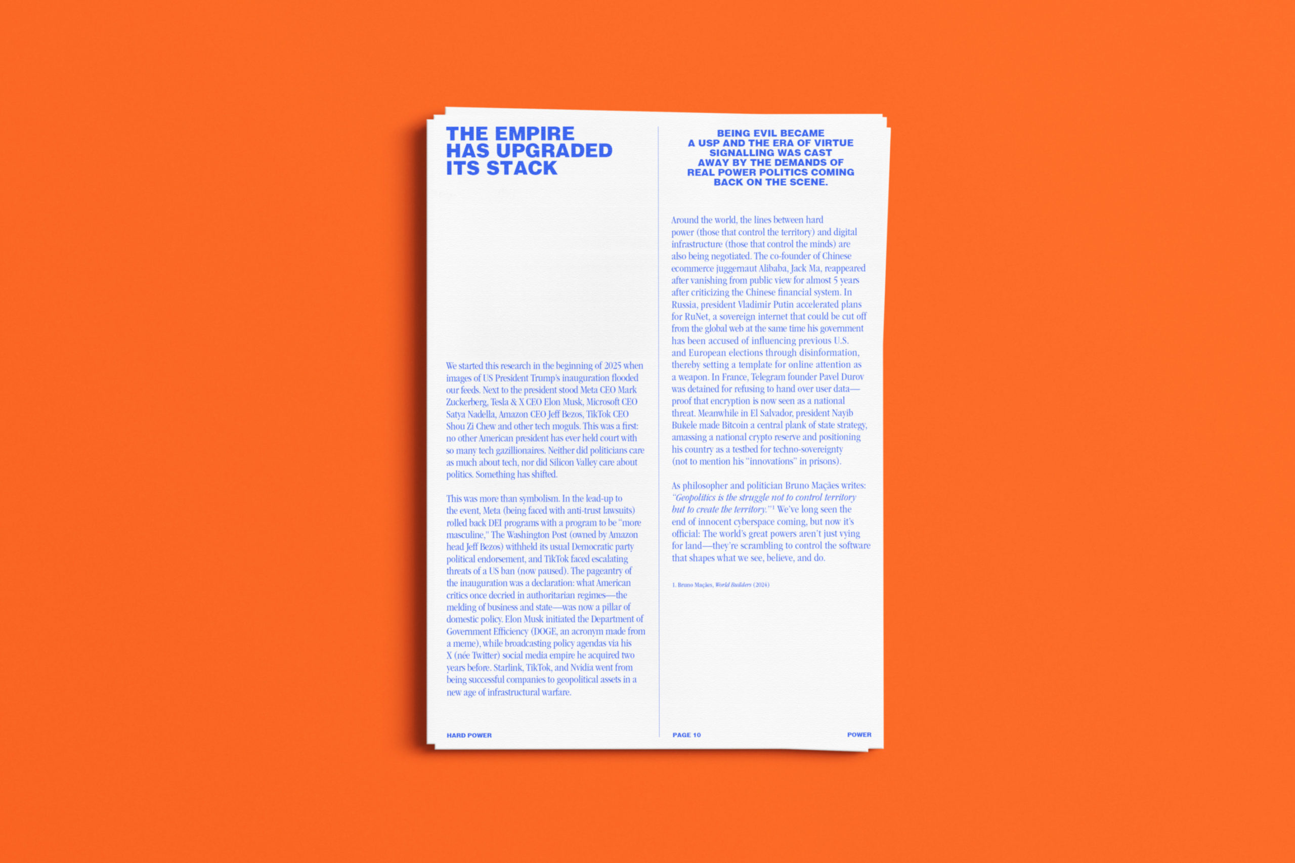 New World Order: The Return of Hard Power and Soft Beliefs, a research memo about the collision of power, digital infrastructure and ideology by co-matter